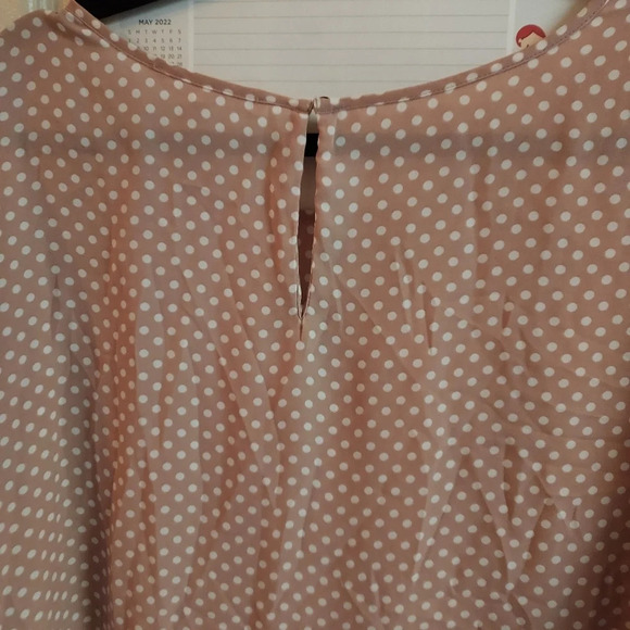 Violet & Claire Pink Polka Dot Blouse Size 2XL - Picture 8 of 11